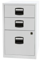 BISLEY Home Standcontainer lichtgrau 3 Auszüge Kunststoff-Muldengriff schwarz 41,3 x 40,0 x 67,2 cm
