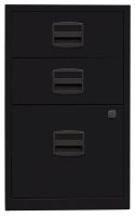 BISLEY Home Standcontainer schwarz 3 Auszüge Kunststoff-Muldengriff schwarz 41,3 x 40,0 x 67,2 cm