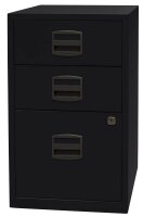 BISLEY Home Standcontainer schwarz 3 Auszüge Kunststoff-Muldengriff schwarz 41,3 x 40,0 x 67,2 cm