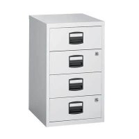 BISLEY Home Standcontainer lichtgrau 4 Auszüge Kunststoff-Muldengriff schwarz 41,3 x 40,0 x 67,2 cm