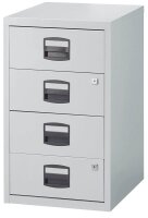 BISLEY Home Standcontainer lichtgrau 4 Auszüge Kunststoff-Muldengriff schwarz 41,3 x 40,0 x 67,2 cm