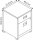 BISLEY Home Rollcontainer lichtgrau 2 Auszüge 41,3 x 40,0 x 52,8 cm