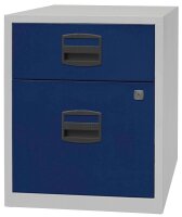BISLEY Home Rollcontainer lichtgrau, oxfordblau 2 Auszüge 41,3 x 40,0 x 52,8 cm