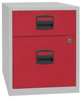 BISLEY Home Rollcontainer lichtgrau, kardinalrot 2...