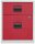 BISLEY Home Rollcontainer lichtgrau, kardinalrot 2 Auszüge 41,3 x 40,0 x 52,8 cm