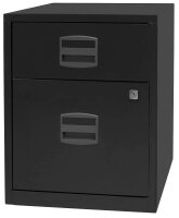 BISLEY Home Rollcontainer schwarz 2 Auszüge 41,3 x 40,0 x 52,8 cm