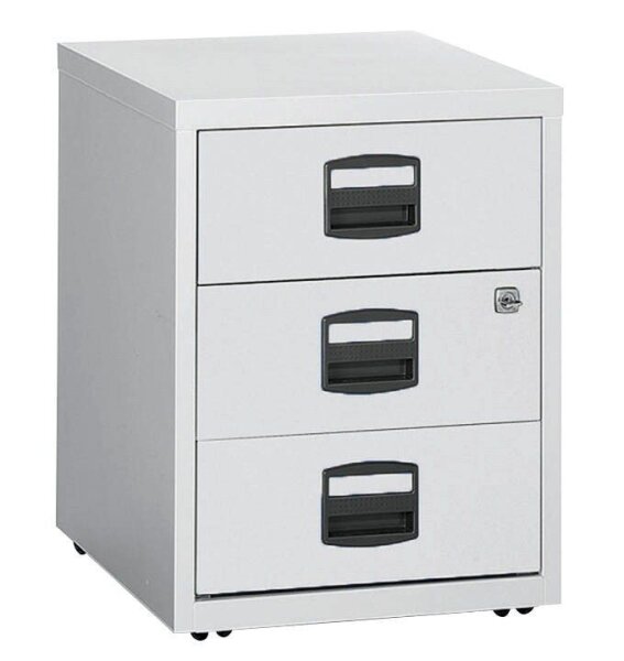 BISLEY Home Rollcontainer lichtgrau 3 Auszüge 41,3 x 40,0 x 52,8 cm