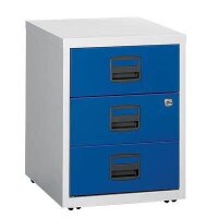 BISLEY Home Rollcontainer lichtgrau, oxfordblau 3...