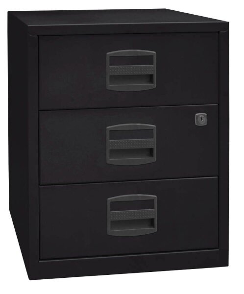 BISLEY Home Rollcontainer schwarz 3 Auszüge 41,3 x 40,0 x 52,8 cm