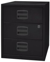 BISLEY Home Rollcontainer schwarz 3 Auszüge 41,3 x 40,0 x 52,8 cm
