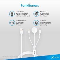 XLAYER Induktive Ladestation weiß, Kabellänge: 1,5 m, 22,5 Watt