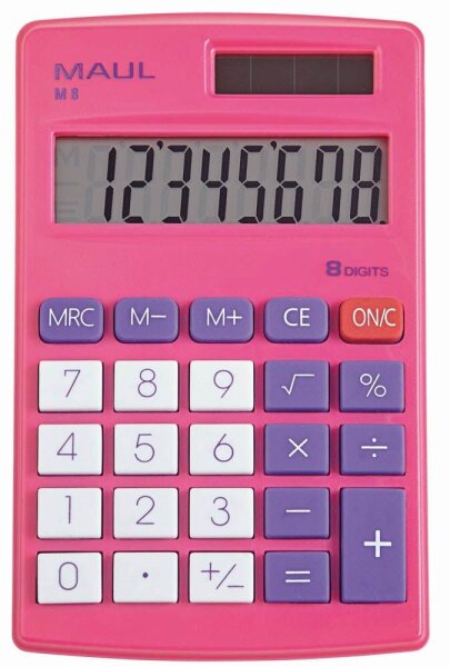 MAUL M 8 Taschenrechner pink