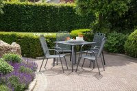 greemotion Gartentisch Toulouse grau quadratisch 90,0 x 90,0 x 74,0 cm