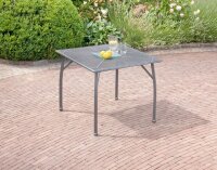 greemotion Gartentisch Toulouse grau quadratisch 90,0 x 90,0 x 74,0 cm