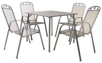greemotion Gartentisch Toulouse grau quadratisch 90,0 x 90,0 x 74,0 cm