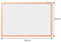 FRANKEN Whiteboard 80,0 x 60,0 cm weiß lackierter...