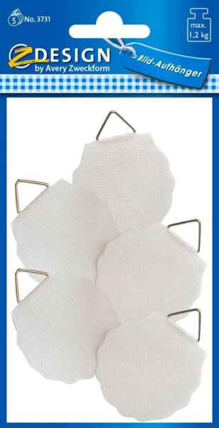 AVERY Zweckform Bildaufhänger selbstklebend für max. 1,2 kg, 40,0 x 40,0 mm, 5 St.