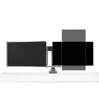 Kensington Monitor-Halterung SmartFit™ Dual K58272WW dunkelgrau für 2 Monitore, Tischklemme