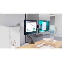 Kensington Monitor-Halterung SmartFit™ Dual K58272WW dunkelgrau für 2 Monitore, Tischklemme