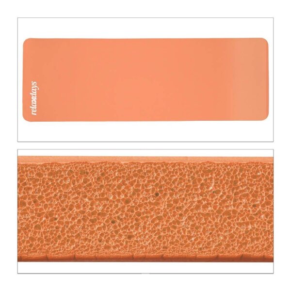 relaxdays Yogamatte orange 60,0 x 180,0 x 1,0 cm