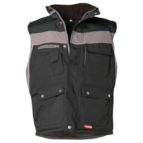 PLANAM® unisex Winterweste PLALINE schwarz, zink Größe S