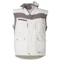 PLANAM® unisex Winterweste PLALINE weiß, zink...