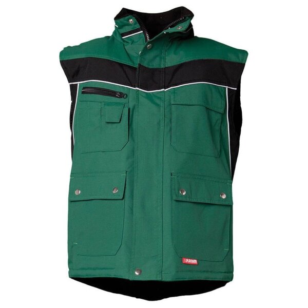 PLANAM® unisex Winterweste PLALINE grün, schwarz Größe XL