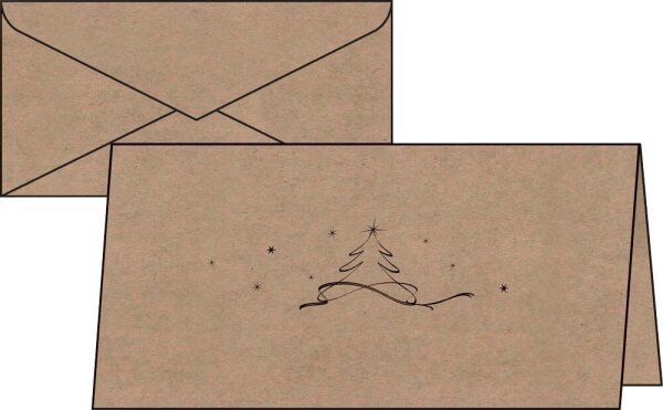 10 SIGEL Weihnachtskarten Christmas Tree DIN lang