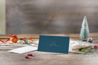 10 SIGEL Weihnachtskarten Christmas Tree petrol DIN lang