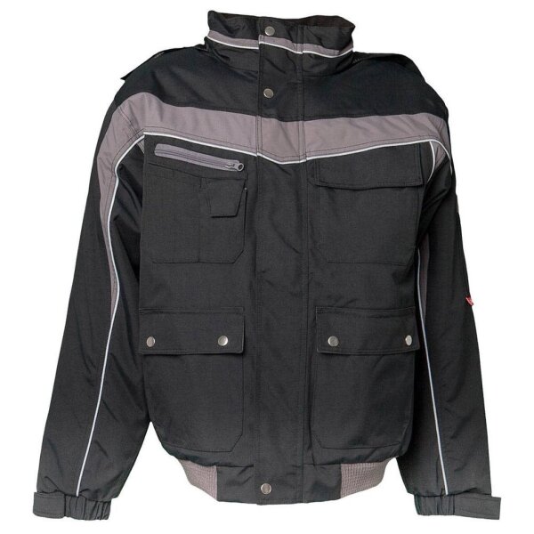 PLANAM® unisex Arbeitsjacke PLALINE schwarz, zink Größe S