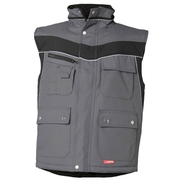 PLANAM® unisex Winterweste PLALINE schiefer, schwarz Größe XL