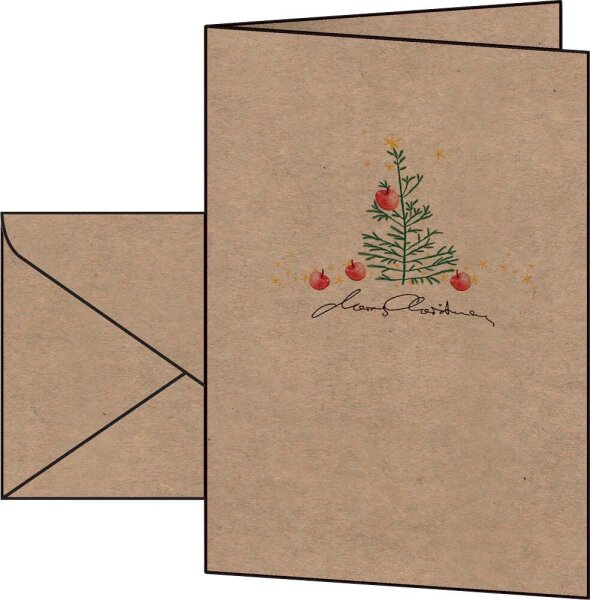SIGEL Weihnachtskarten Christmas with Apples DS075 DIN A6