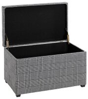 HAKU Möbel Sitztruhe 25529 schwarz, weiß Holz 65,0 cm