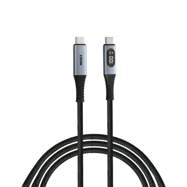 verbatim Sync & Charge mit Display Ladekabel schwarz, Kabellänge: 1,2 m, 100 W