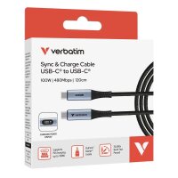 verbatim Sync & Charge mit Display Ladekabel schwarz,...