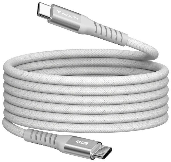 verbatim Sync & Charge magnetisches Ladekabel grau, Kabellänge: 1,2 m, 60 W