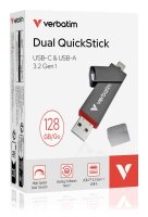 verbatim USB-Stick Dual QuickStick grau 128 GB, 1 St.