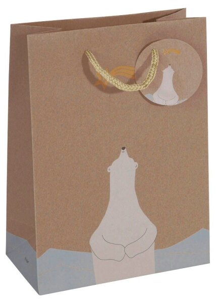 5 SIGEL Geschenktüten Polar bear with shooting star Motiv 17,0 x 23,0 cm