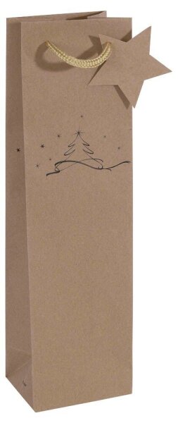 5 SIGEL Geschenktüten für Flaschen Christmas tree Motiv 10,0 x 35,0 cm