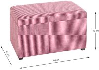 HAKU Möbel Sitztruhe 25430 rot, weiß Holz 65,0 cm