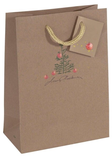 5 SIGEL Geschenktüten Christmas with apples Motiv 17,0 x 23,0 cm