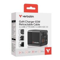 verbatim 32217 GaN Ladeadapter schwarz, 65 W