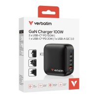 verbatim 32231 Mini GaN Ladeadapter schwarz, 100 W