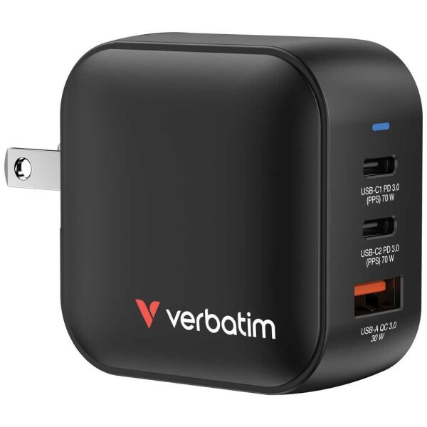 verbatim 32229 Mini GaN Ladeadapter schwarz, 70 W
