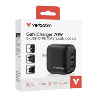 verbatim 32229 Mini GaN Ladeadapter schwarz, 70 W
