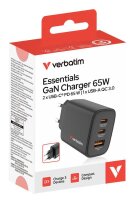 verbatim Essential Ladeadapter schwarz, 65 W