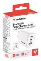 verbatim Essential Ladeadapter weiß, 65 W