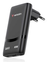 verbatim Fold n’ Go GaN III Ladeadapter schwarz, 65 W