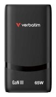 verbatim Fold n’ Go GaN III Ladeadapter schwarz, 65 W