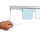 Catch-ball Infoboard Powergrip Klemmleiste 100,0 cm silber selbstklebend, Wandmontage, 1 St.